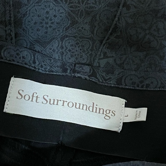 Soft Surroundings Black Pull On Elastic Band Pants Size Large - Picture 6 of 7